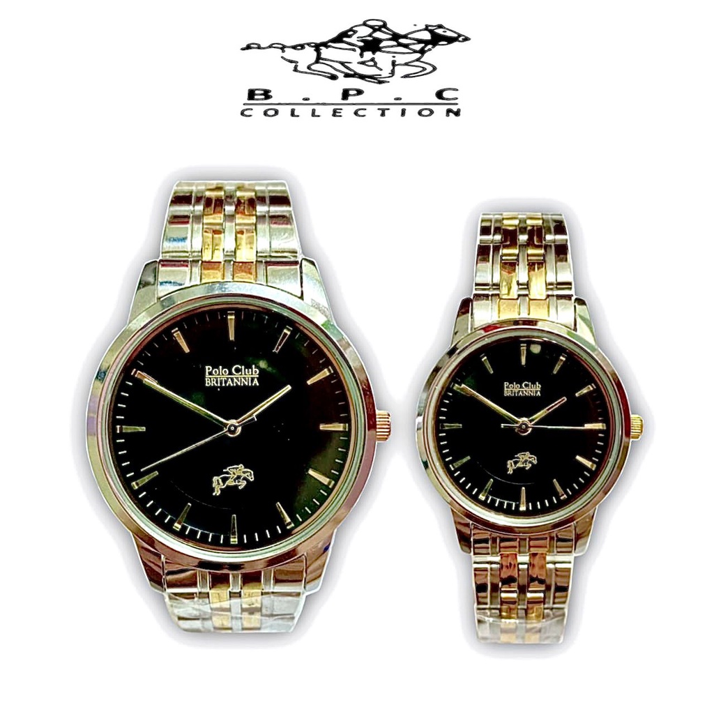 Couple Watch Original Polo Club Britannia Classic Fashion Design Couple Watch Stainless Steel with 1 Year Warranty