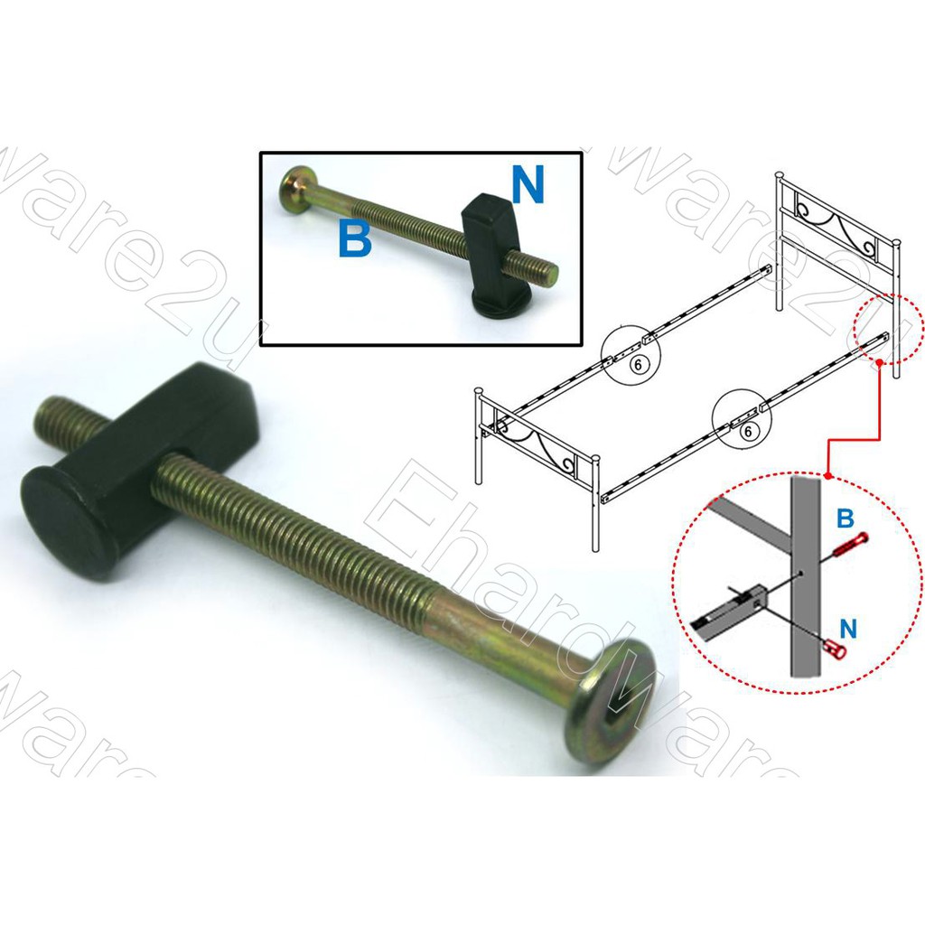 Nut and bolt for deals bed frame