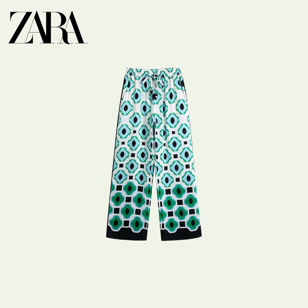 ZARA GEOMETRIC PRINT TROUSERS