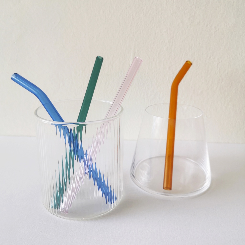 Short Glass Straws 