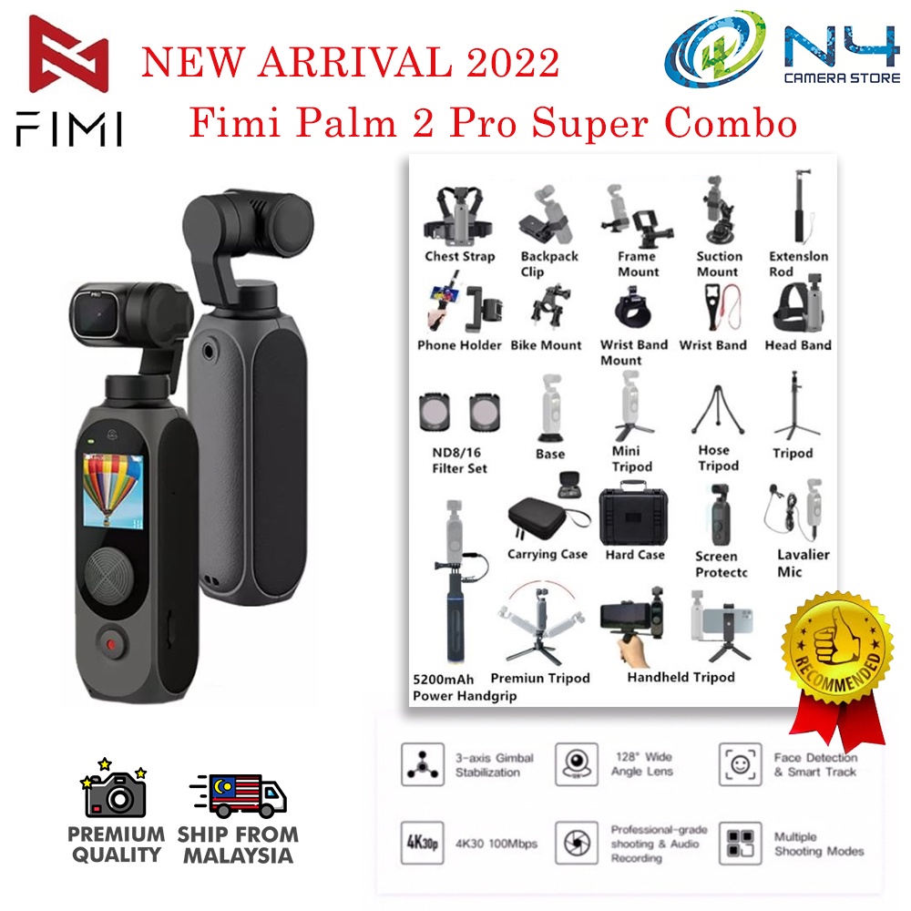 FIMI PALM 2 Pro / FIMI PALM Camera 3-Axis Handheld Gimbal 4K 30fps