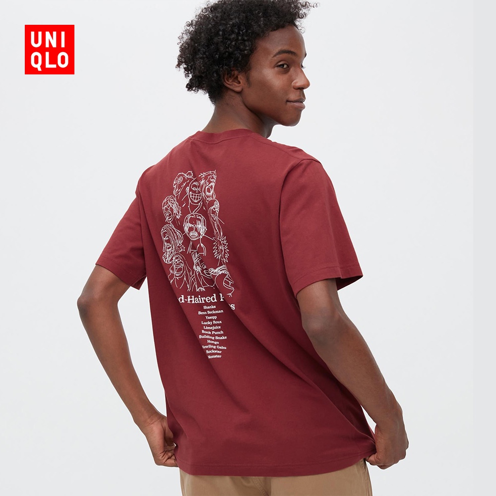 kaos one piece red uniqlo