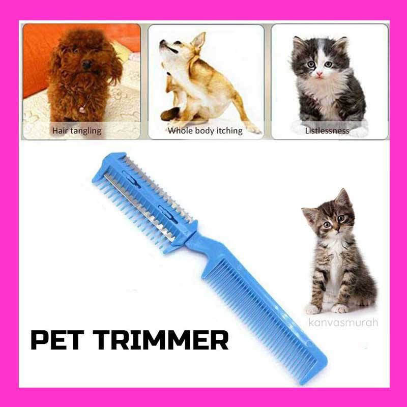 Cat comb with outlet razor