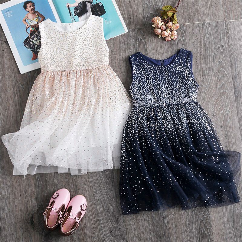 HOT 3 8 Years Girl Dress Bling Wedding Gown Kids Dresses For