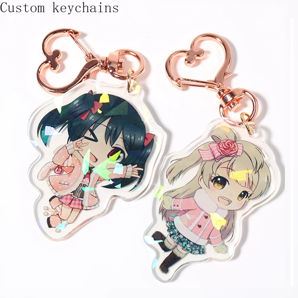 Acrylic keychain clearance anime