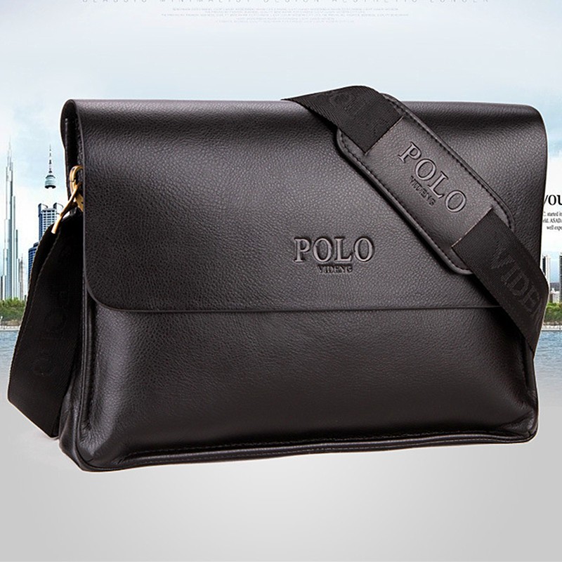 Polo men's leather outlet bag