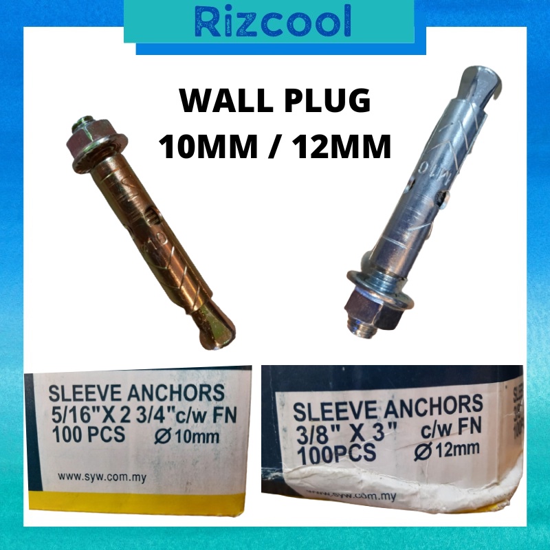 WALL PLUG 10MM 5 16 12MM 3 8 Shopee Malaysia
