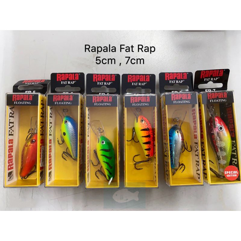In Stock ] Rapala Fat Rap 5cm, 7cm (FR05, FR07) Floating