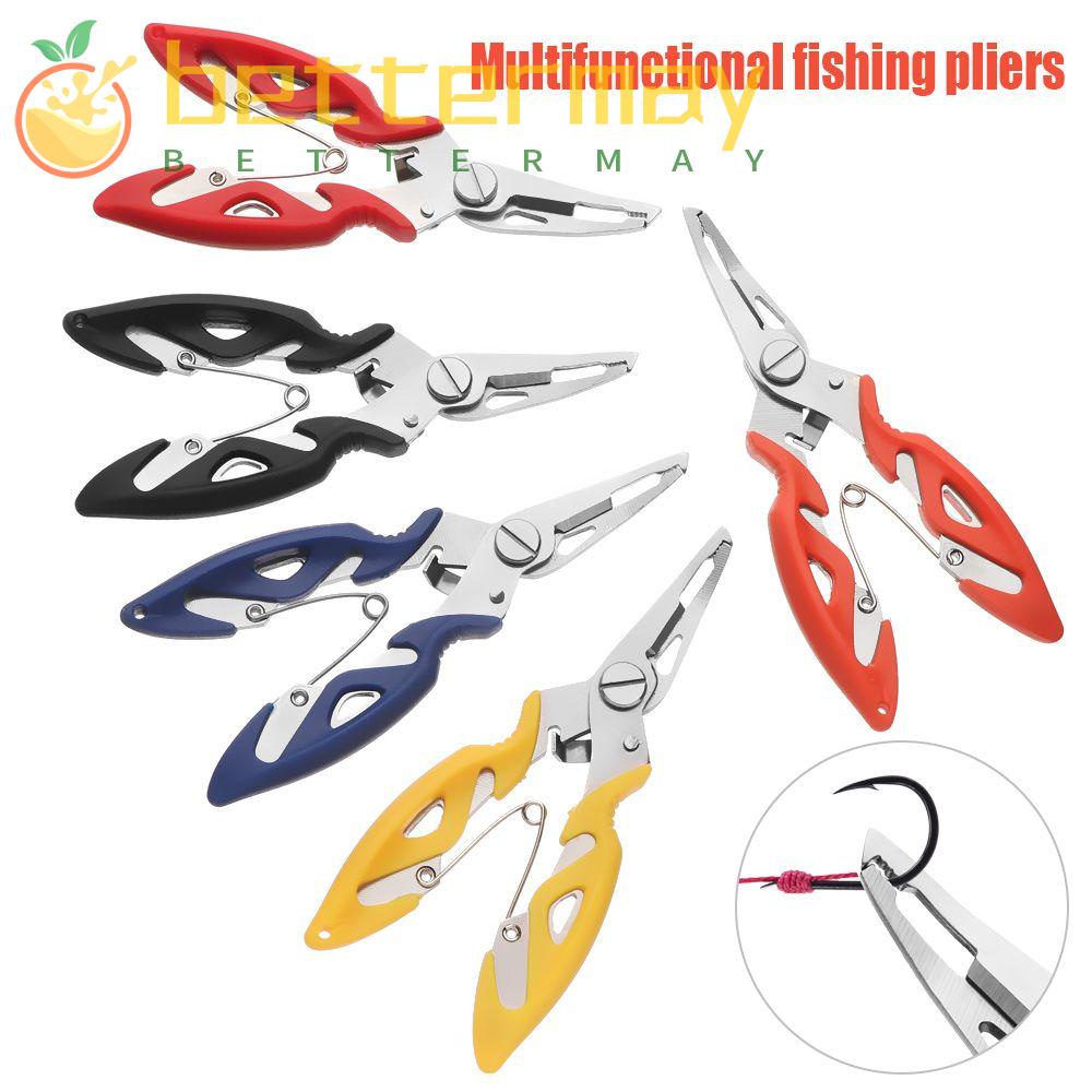 Plastic Handle Fishing Pliers Stainless Steel Scissor Multi