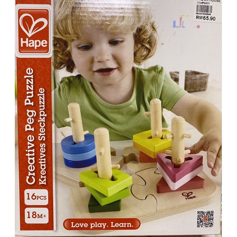 Hape creative best sale peg puzzle