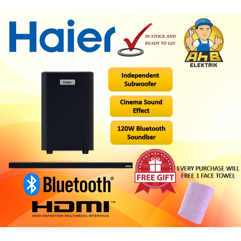 Haier soundbar best sale with wireless subwoofer