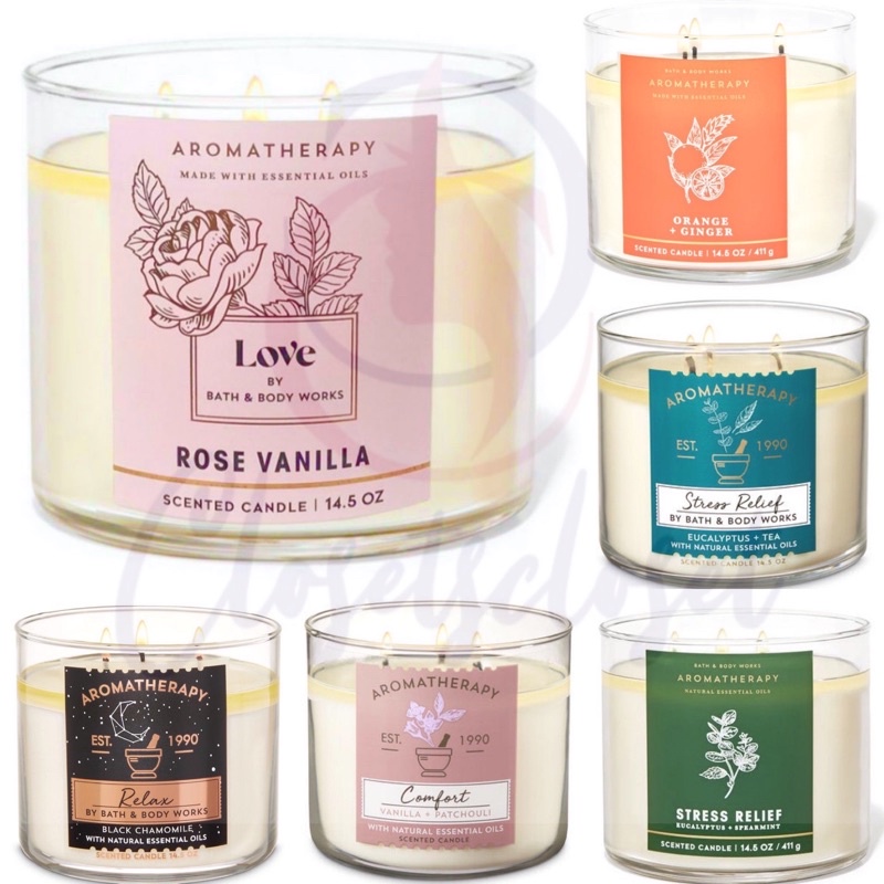 Aromatherapy candles bath and deals body works