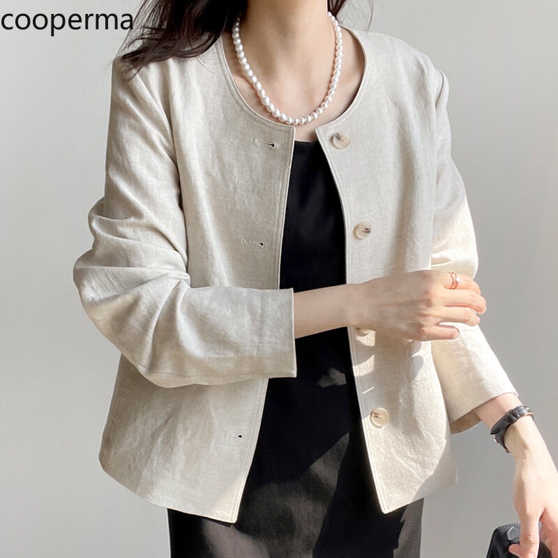 Linen jacket womens casual hotsell