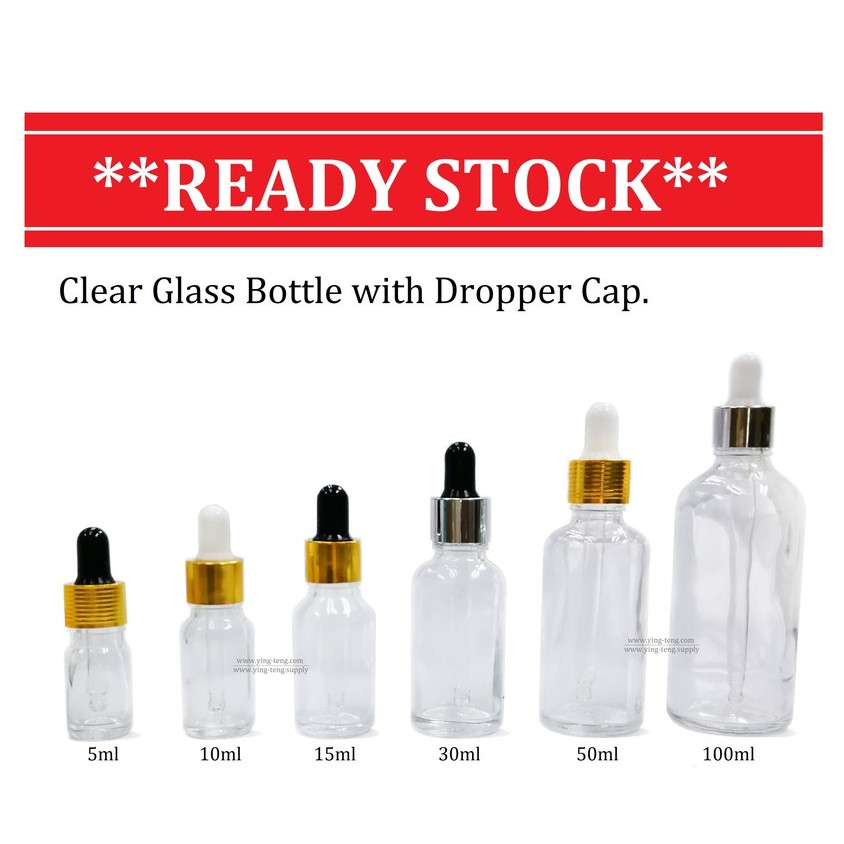 10pcs clear glass bottle with black gold metal pump lid cosmetic sprayer  bottle 5ml 10ml 15ml 20ml 30ml 50ml 100ml
