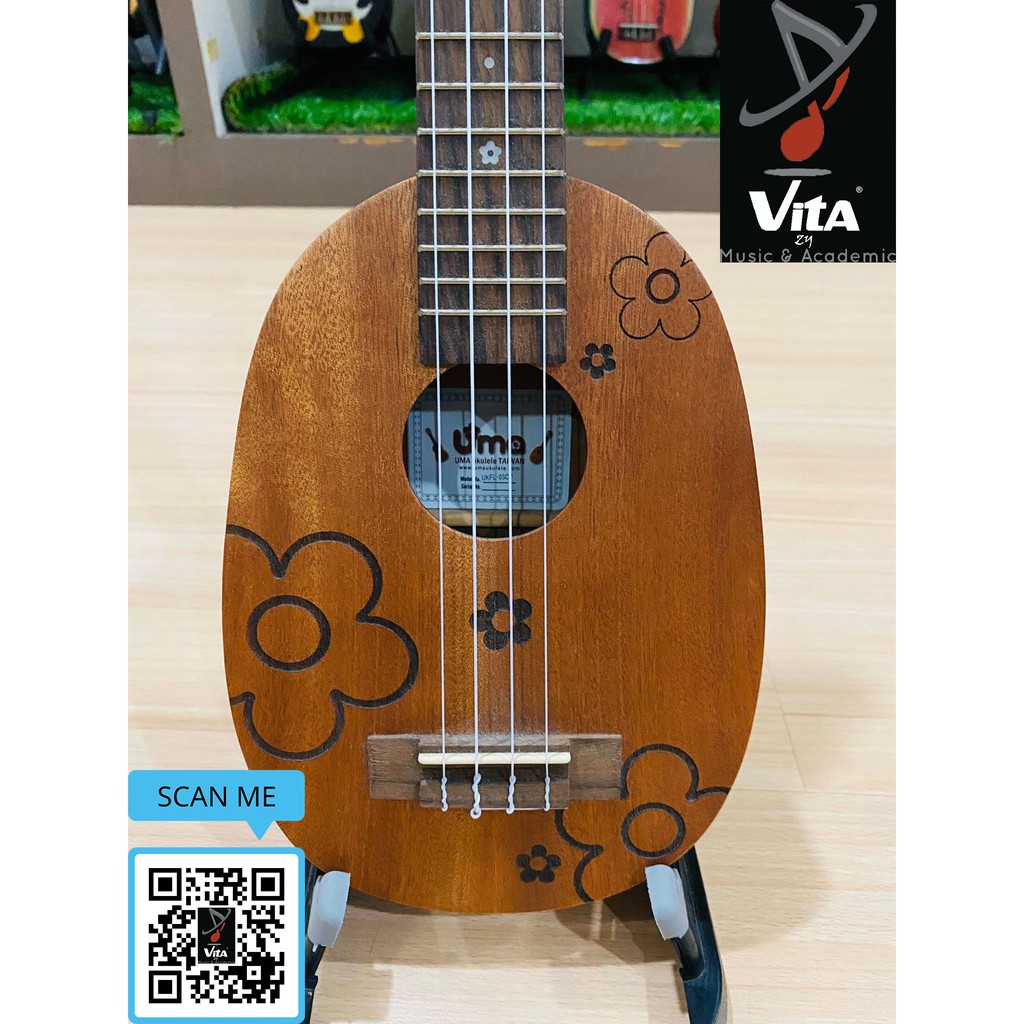 UMA FLOWER CONCERT UKULELE (ORIGINAL PINEAPPLE SHAPE) | Shopee