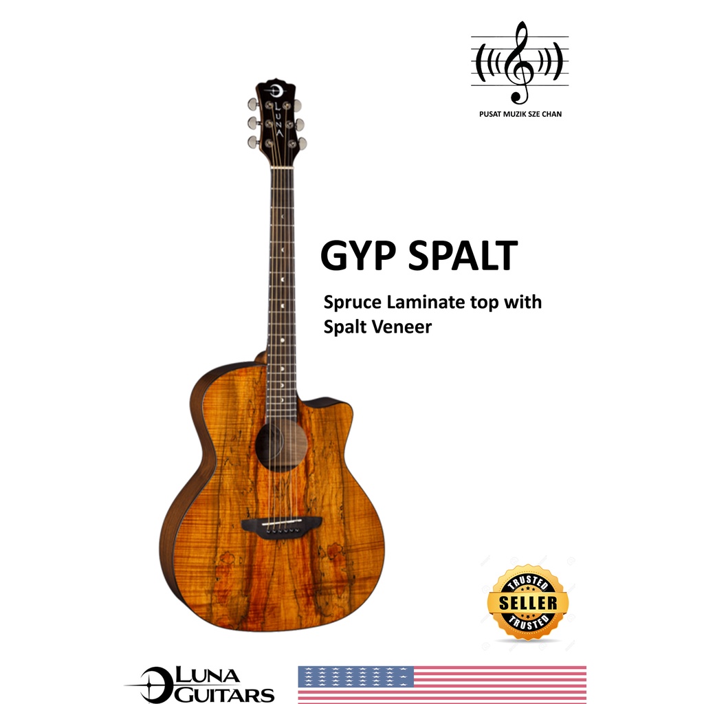 Luna gypsy spalt on sale acoustic guitar