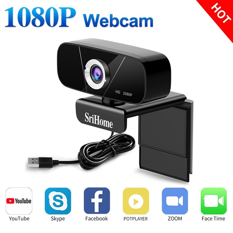 Webcam 1440P with Microphone and Lens Cap, Upgrade FHD 1080P Webcam, Plug  and Play USB Camera for , Skype, Etc. Video Call, Study Conference,  Compatible with Windows/Linux/Android 