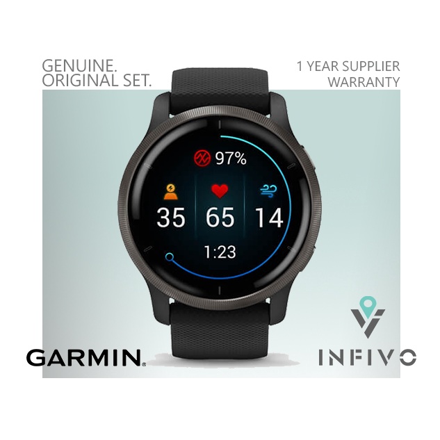 Garmin Venu® 2 Fitness Smartwatch - Black / Slate