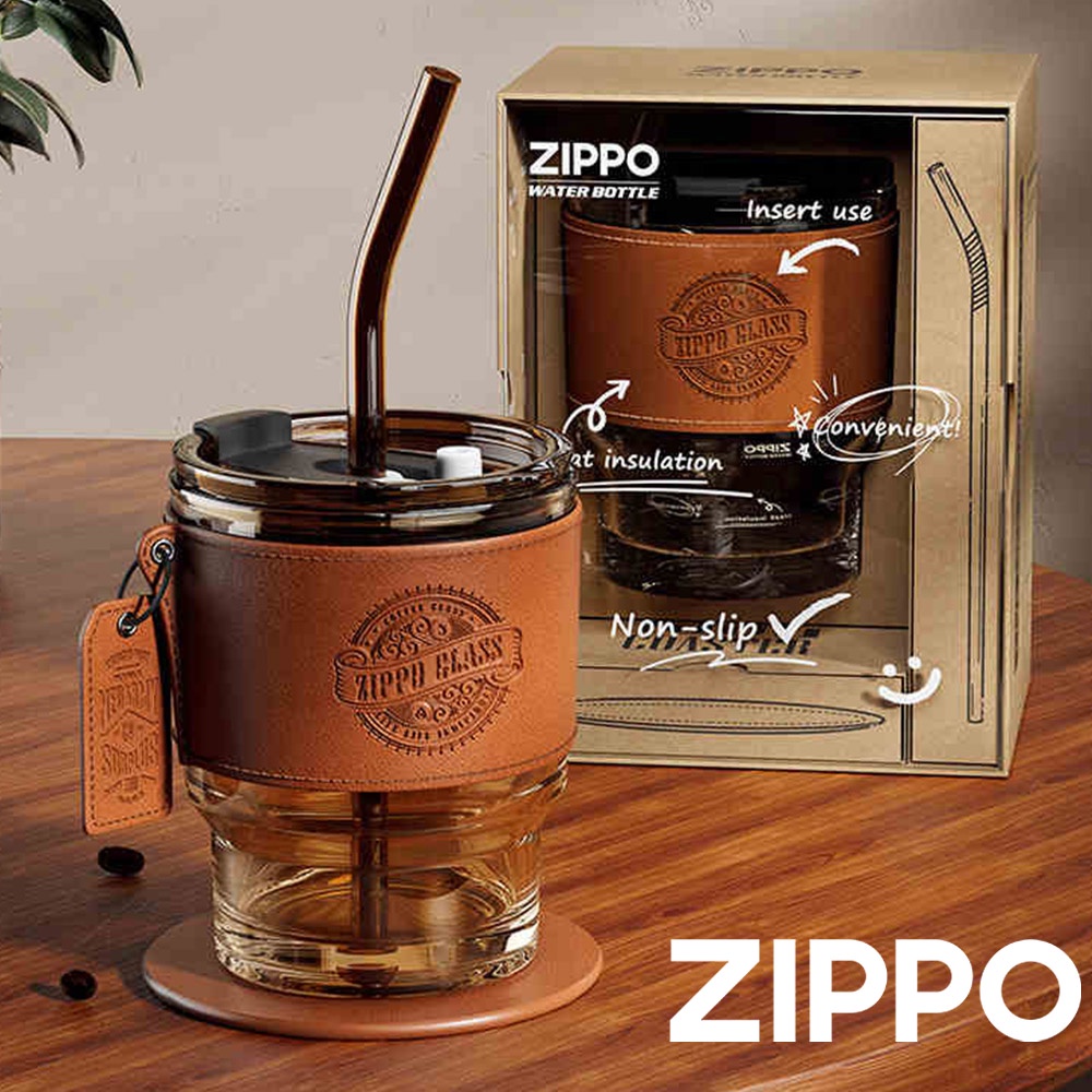 ZIPPO retro glass light cup glass cup coffee cup Wenqing retro