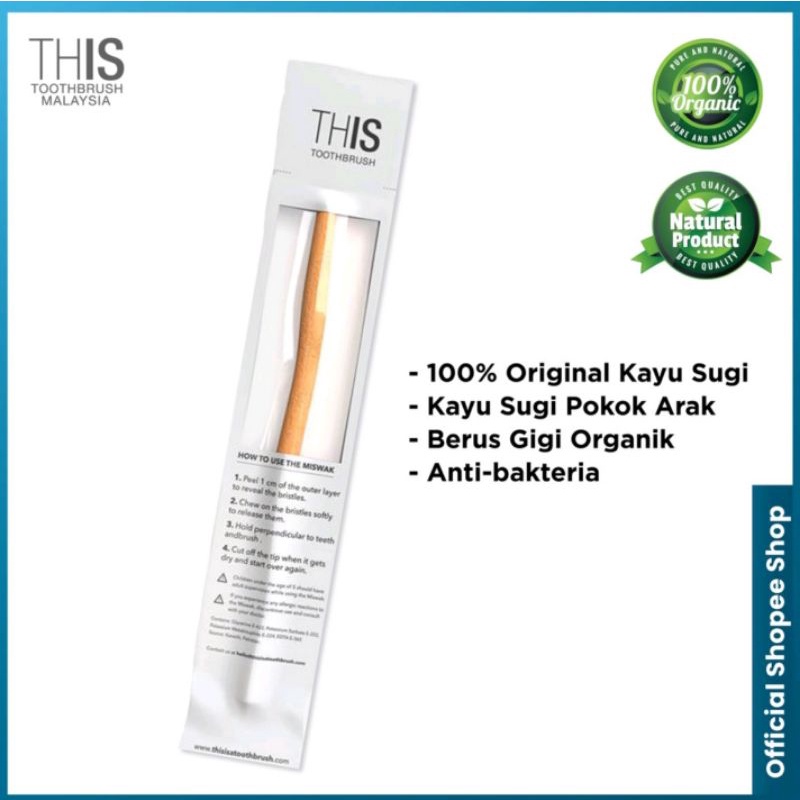 THIS Toothbrush Miswak Kayu Sugi 100 Original 1 piece siwak