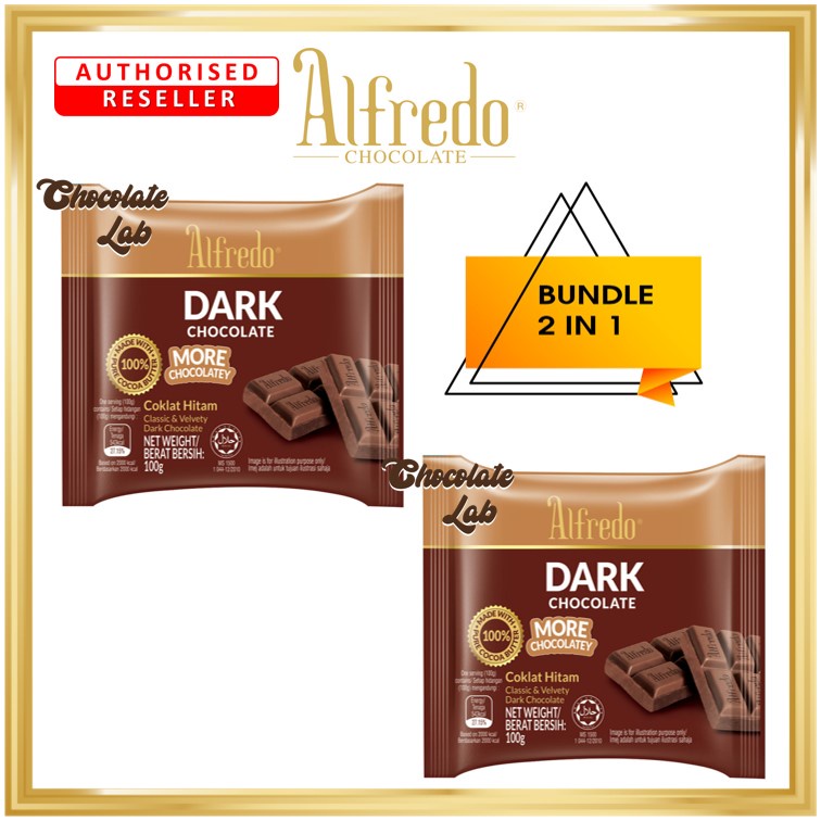 Bundle] Alfredo Bar Dark Chocolate 100g x 2 | Shopee Malaysia