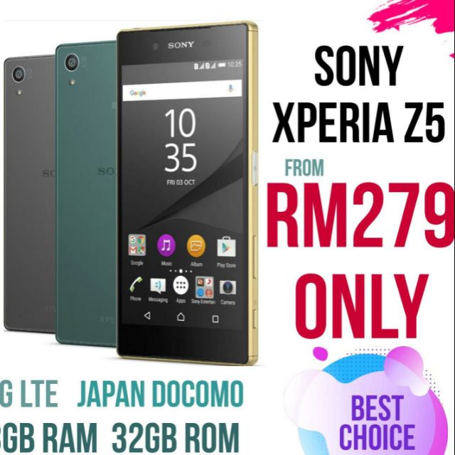 Sony Xperia Z5 (Original secandhand) Original Docomo & AU, 3GB Ram