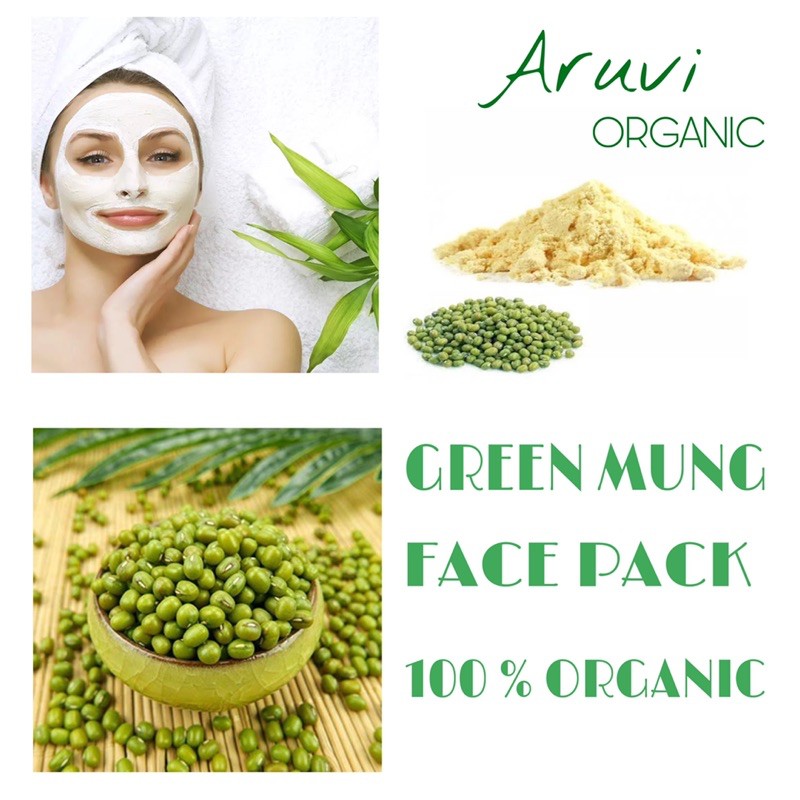 GREEN MUNG FACE PACK GREEMUNG POWDER 100 ORGANIC Shopee