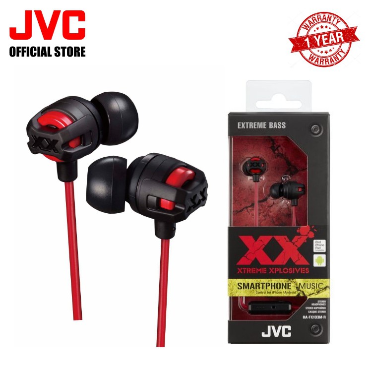 JVC Extreme Bass Headphone with Remote Mic HA FX103M Shopee