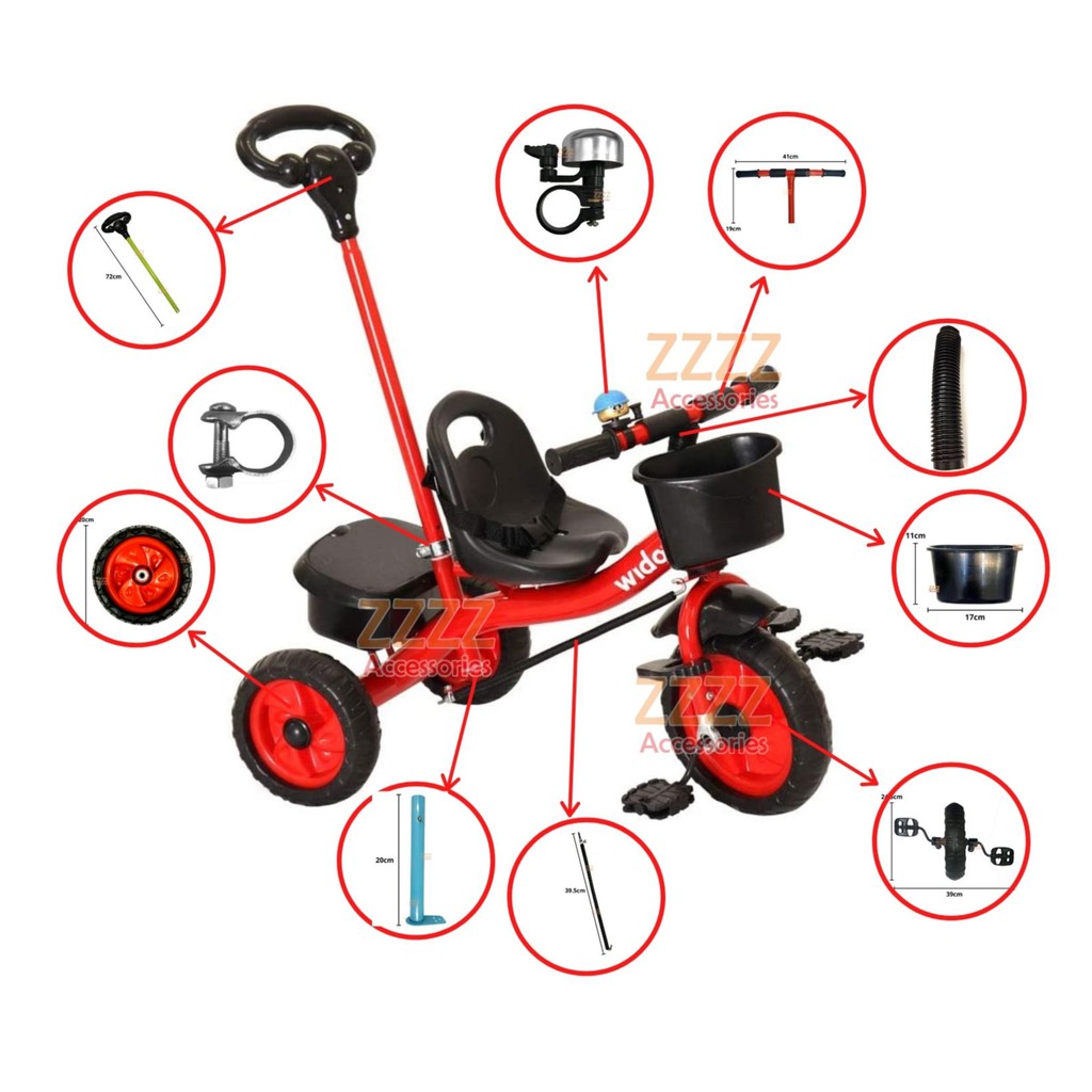 Tricycle parts 2024 and accessories