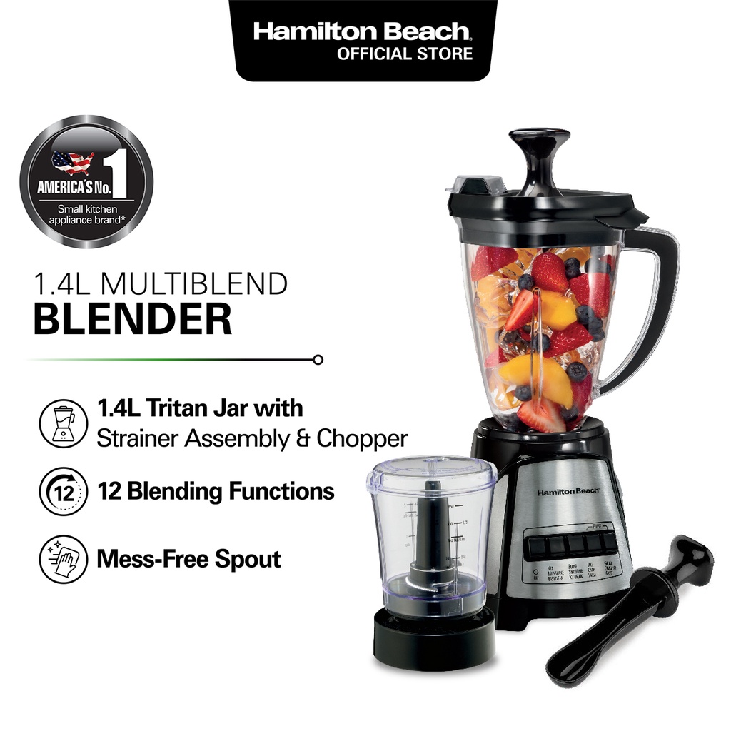 Hamilton Beach Quiet Blender with MultiBlend Jar