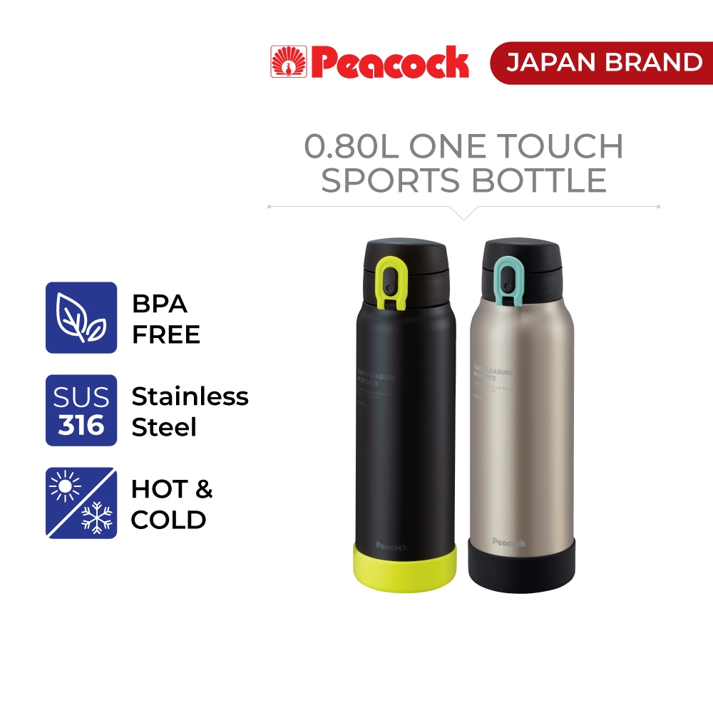 Peacock] 800ML Straight Drink Stainless Steel Thermos Cup (Hook