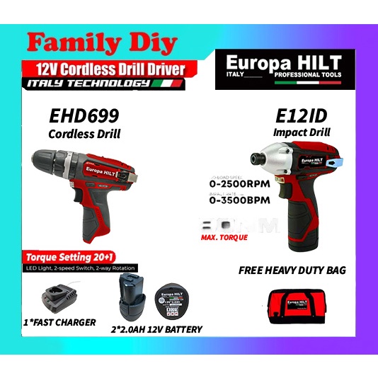 Europa hilt cordless online hammer drill