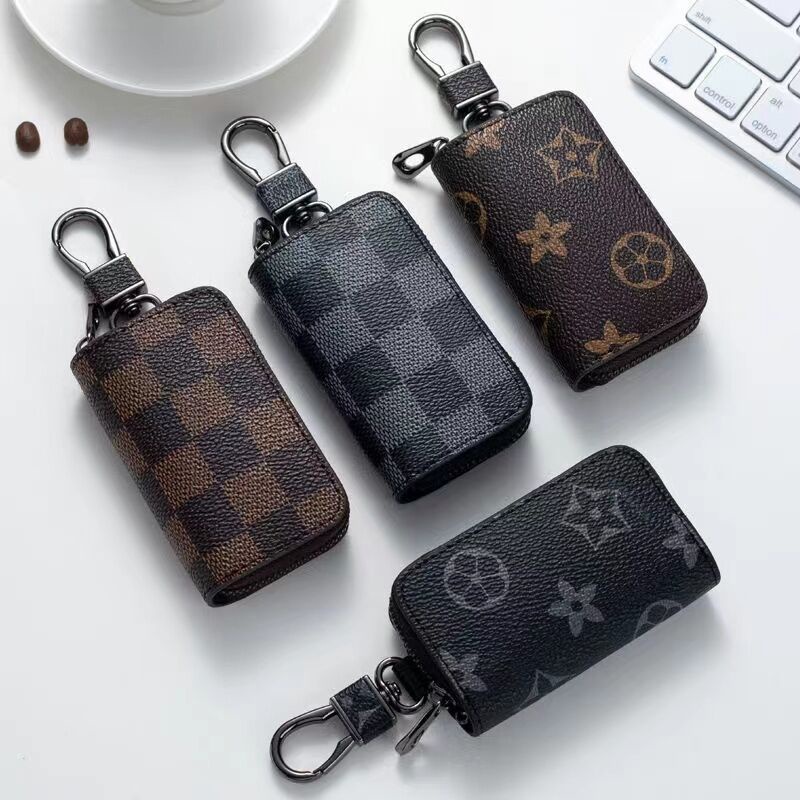 Fashion Leather Car Key Holder Car Keychain Key Pouch Keychain