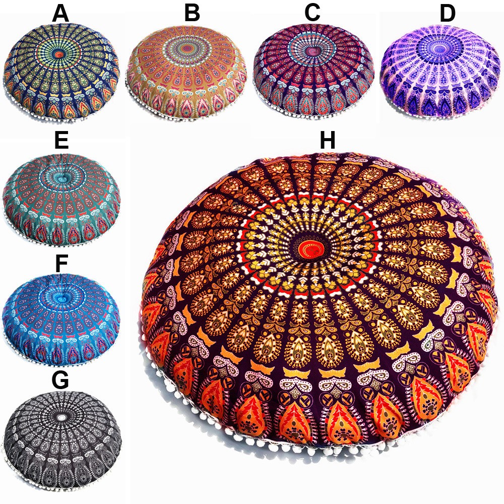 Round best sale mandala pillow