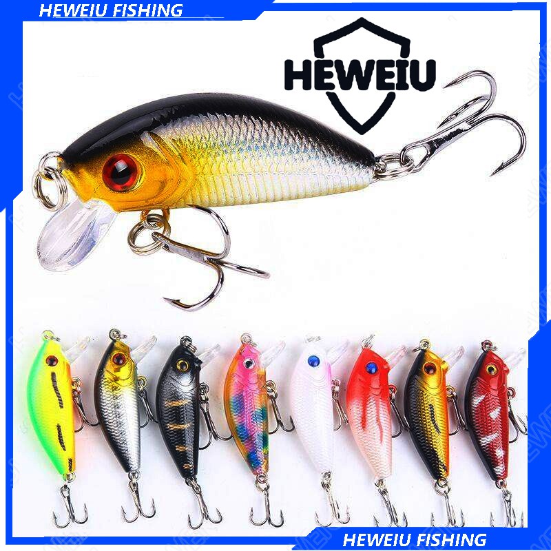 1PCS Fishing Lure 50mm4.2g Hard Bait Wobbler Jig Bait Carp Striped bass  Fishing tackle (Color : 3)