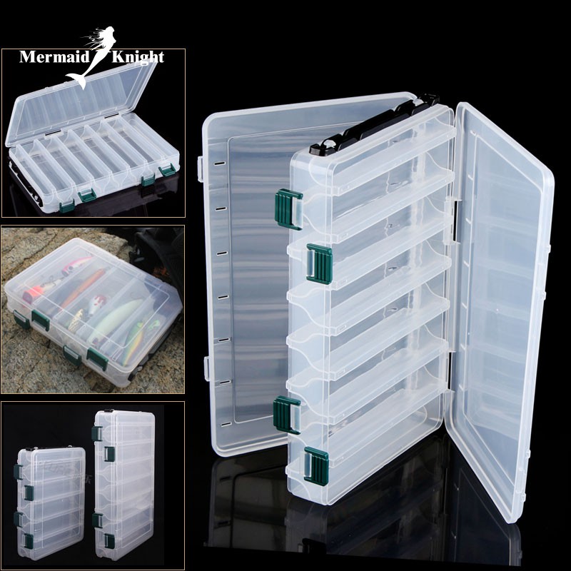 Double Sided Fishing Lures Box 12 Compartments Fishing Case