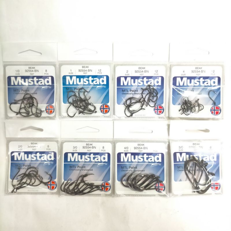 Mustad Beak Black Nickel Octopus Single Hooks 92554-bn at Rs