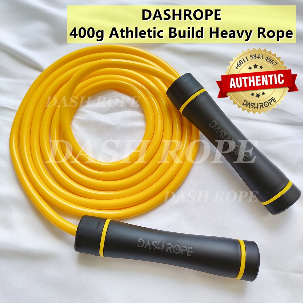 DASHROPE Muaythai 480g Heavy Jump Rope Weighted Tali Lompat Berat Skipping  Fitness Exercise Workout Gym CrossFit Boxing