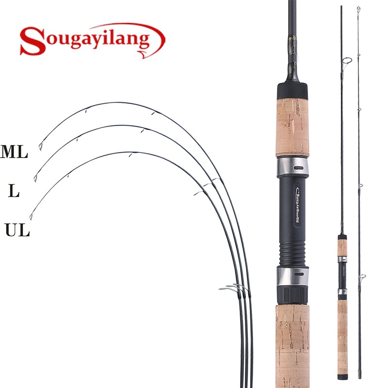 Sougayilang Fishing Rod UL/L/ML Spinning Fishing Rod Portable Ultralight  Fishing Rod For Freshwater Fishing Pancing (5.6ft/6ft/7ft/8ft/2 Sections)