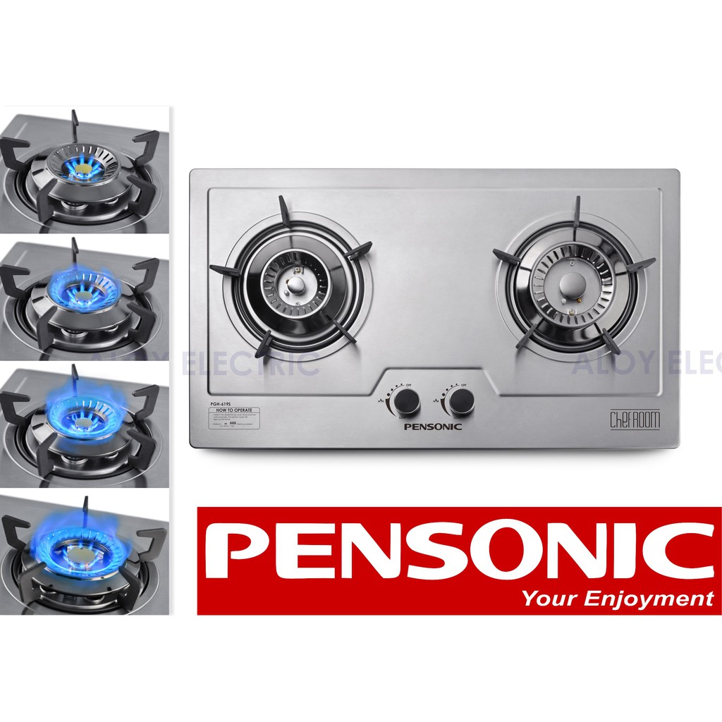 PENSONIC STAINLESS STEEL 2 BURNER BUILT IN HOB PGH 619S Shopee