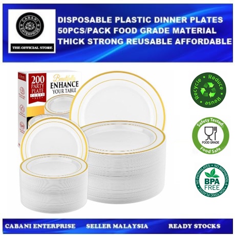 Strong reusable 2024 plastic plates