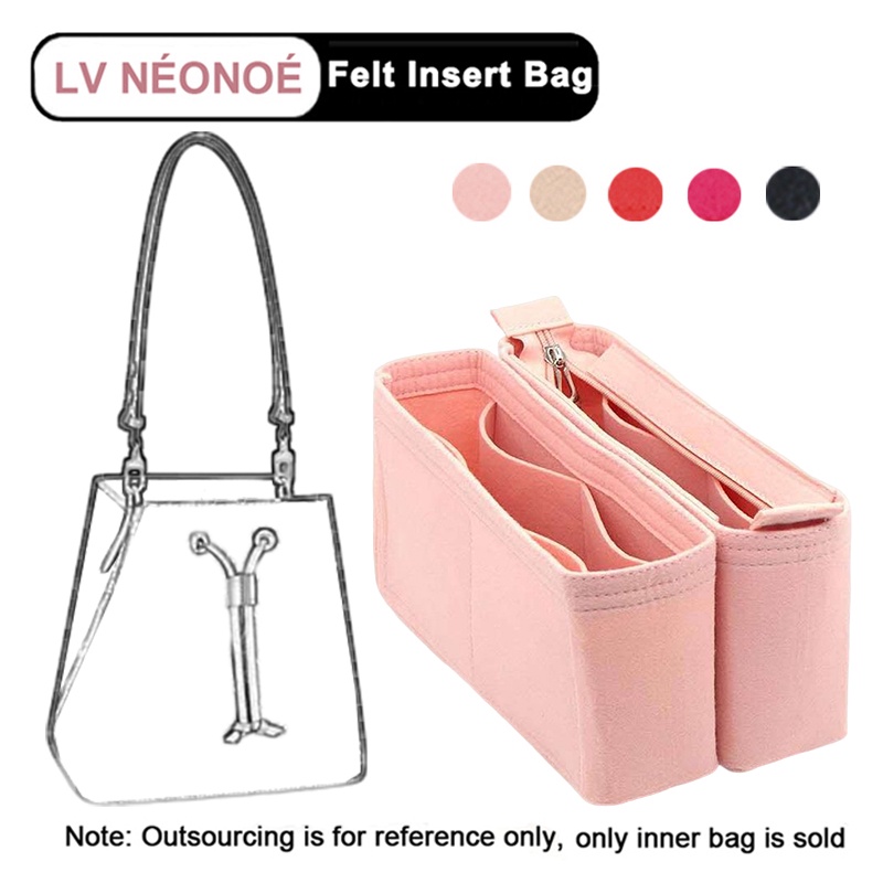 For LV Neonoe MM Make up Organizer Felt Cloth Handbag Insert Bag Travel  Inner Purse Portable Cosmetic Bags