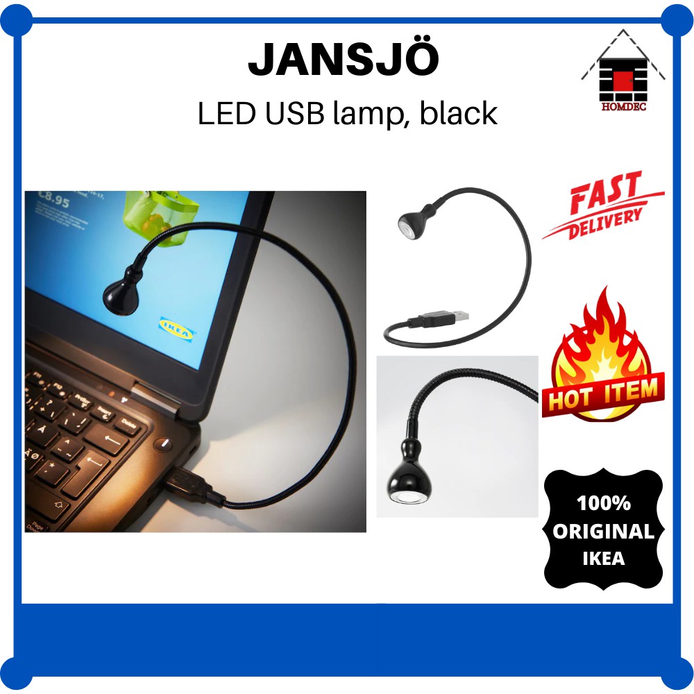 JANSJÖ LED USB lamp, black, 15 - IKEA