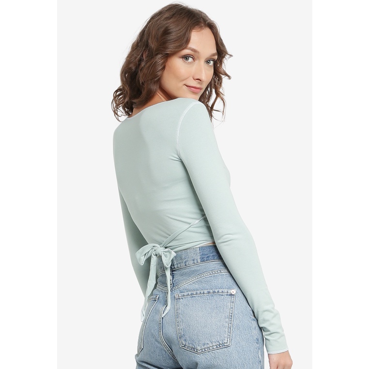 hollister wrap crop top
