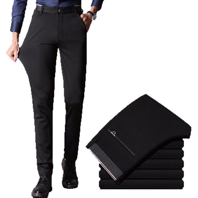 Men Pants Slack : CEO Style Men Office Pants Stretchable Flexible Long