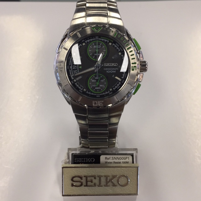 Seiko chronograph water resist on sale 100m