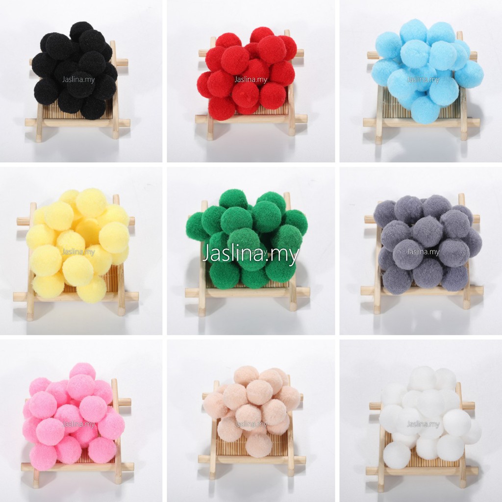 🔥Ready Stock🔥 Flurry Pom Pom Ball for DIY Art Craft Material (Single  Color) Early Childhood Education