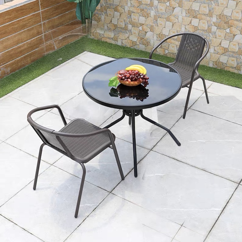 Glass garden table online and chairs