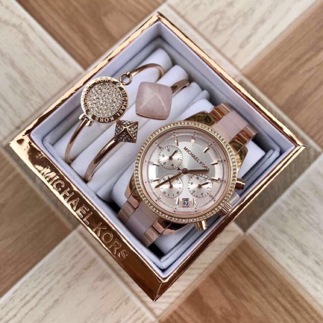 MK SET WATCH WITH 2 BANGLES ORIGINAL Shopee Malaysia