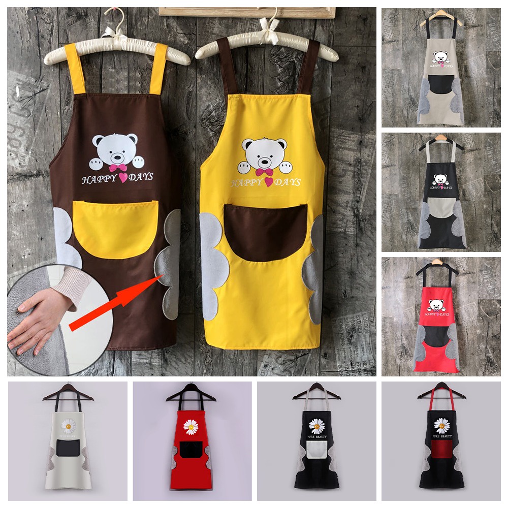 Apron Sleeveless Wipe Hand Cartoon Rabbit Women Apron Kitchen